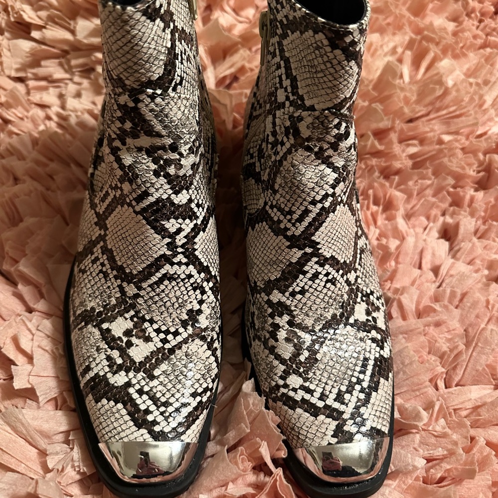 Nasty Gal Snake Print Boots